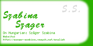 szabina szager business card