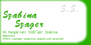 szabina szager business card